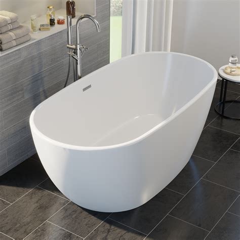 Freestanding Bath 1500 Waste Overflow White Acrylic Double Ended Luxury