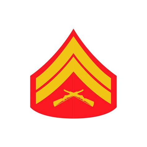 Corporal Red And Gold Rank Insignia Decal Sgt Grit