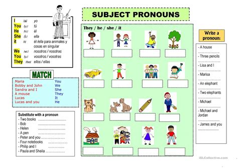 Test Engleski Jezik Peti Razred Subject Pronouns LiČne Zamenice