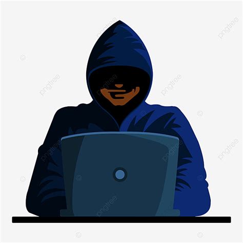 Computer Hackers Clipart Hd Png Hacker With The Hoodie And Laptop