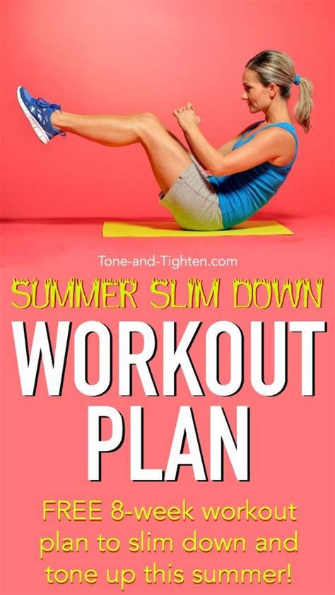 Summer Slim Down Workout Plan How To Slim Down Workout Workout For Beginners