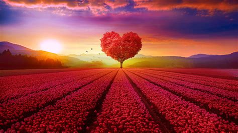 3840x2160 Red Heart Tree 4k Wallpaper Hd Nature 4k Wallpapers Images