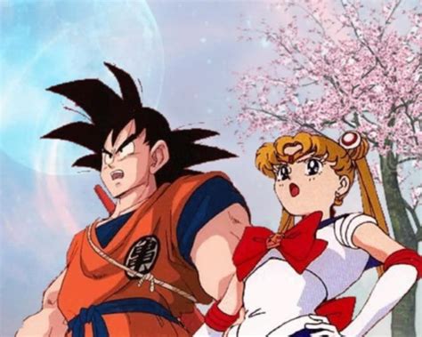Goku And Sailor Moon Crear Collage De Fotos Dibujos Divertidos Personajes De Dragon Ball
