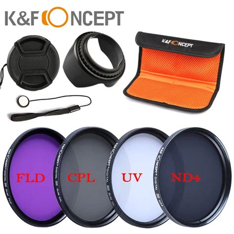 Kandf Concept 52mm Cpl Polarizing Fld Uv Nd4 Lens Filter Set For Canon