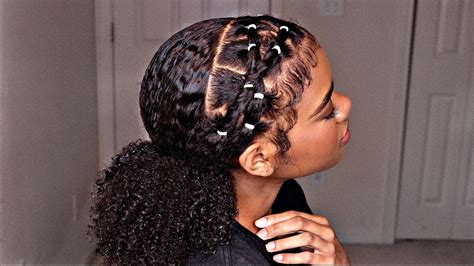 Creative Rubberband Hairstyle On Natural Curly Hair Youtube