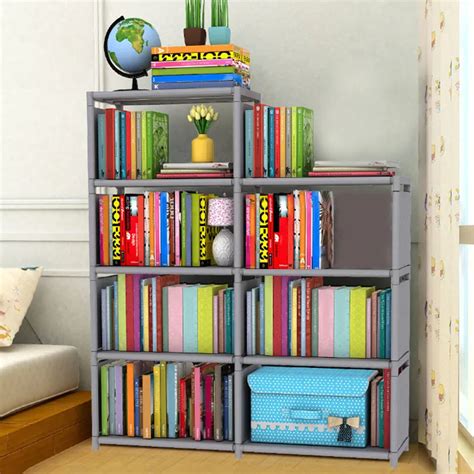 Diy Storage Rack Bookshelf Kids Wardrobe Home Books Storage Rack