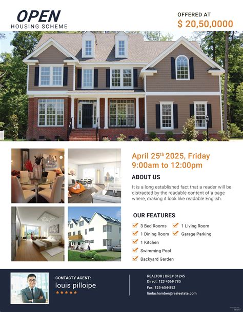 Double sided printing · many stock & size options Business Open House Flyer Template in Adobe Photoshop ...