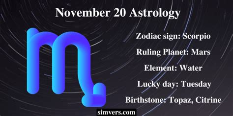 November 20 Zodiac Birthday Traits And More Detailed Guide