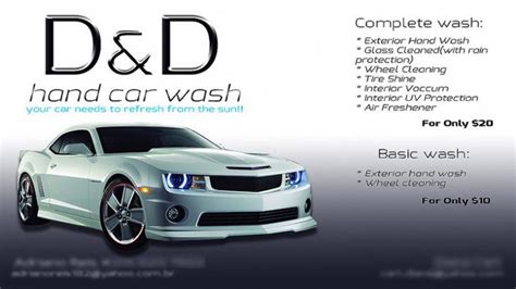 Interior and exterior detailing for car or sedan, or for truck or suv at top notch auto detail (up to 35% off). D Hand Car Wash Business Cards | Hand car wash, Car wash business, Business cards