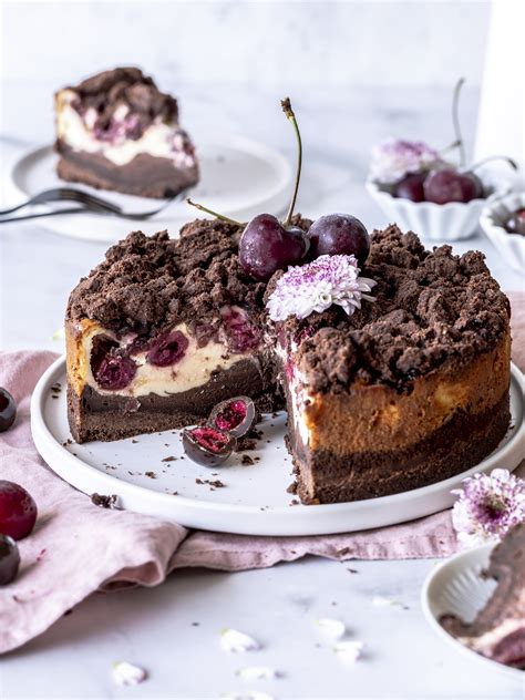 Ich liebe es mit frischkäse oder quark zu backen. Schoko-Kirsch-Käsekuchen mit Streusel | Emma's Lieblingsstücke