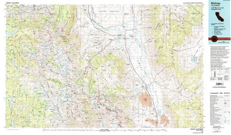 Mariposa Topographic Map Ca Nv Usgs Topo 1250000 Scale