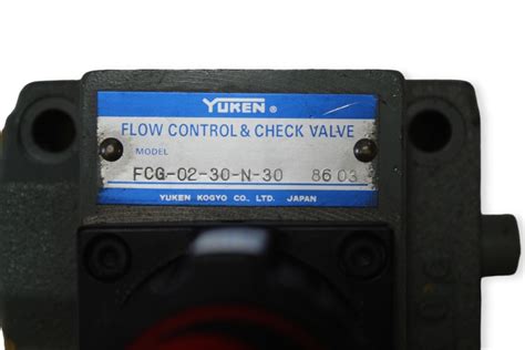 Yuken Fcg 02 30 N 30 Flow Control And Check Valve Platinum International