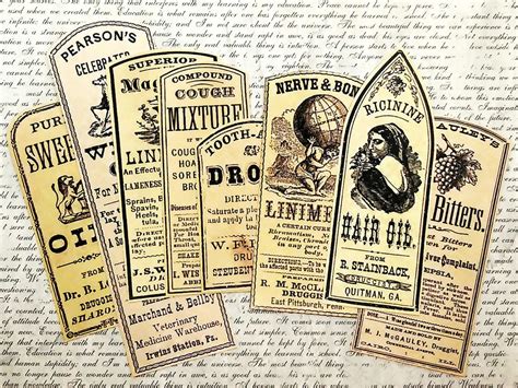 8 Pcs Old Medicine Labels Vintage Pharmacy Bottle Labels Etsy