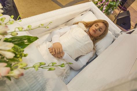 Liana Kotsura In Her Open Casket During Her Funeral Injuries To Her