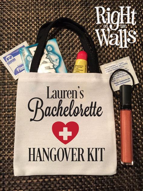 Bachelorette Hangover Kit Personalized Hangover Kit Etsy