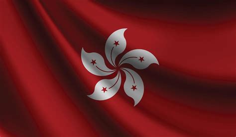 Hong Kong Flag Waving Background For Patriotic And National Design