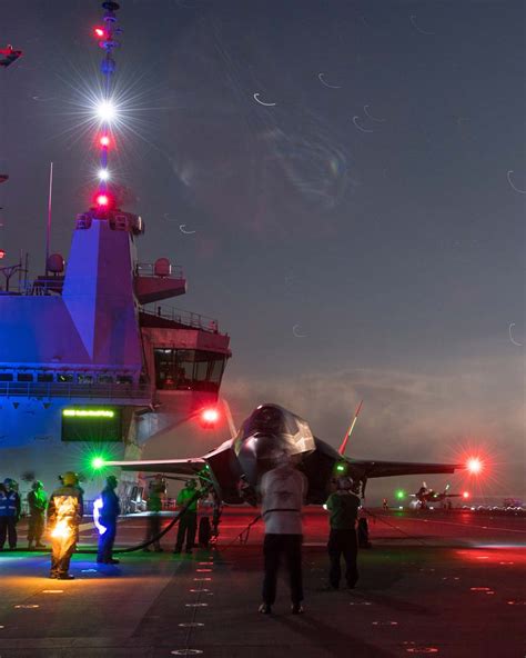 F 35 Jets Conduct First Night Time Landings On Hms Queen Elizabeth