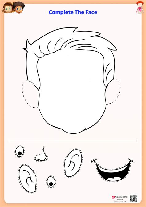 Eyes Nose Mouth Ears Worksheet For Kids 69 фото