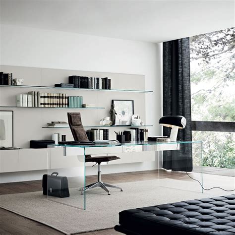 Furthermore, the best glass computer desks has fashionable design hence looks attractive. Air Modern Glass Desk by Gallotti & Radice - Klarity Glass ...