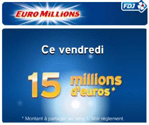 Accéder à la vue calendaire des tirages fdj®. Resultat Euromillion : Résultat EuroMillions My Million du ...