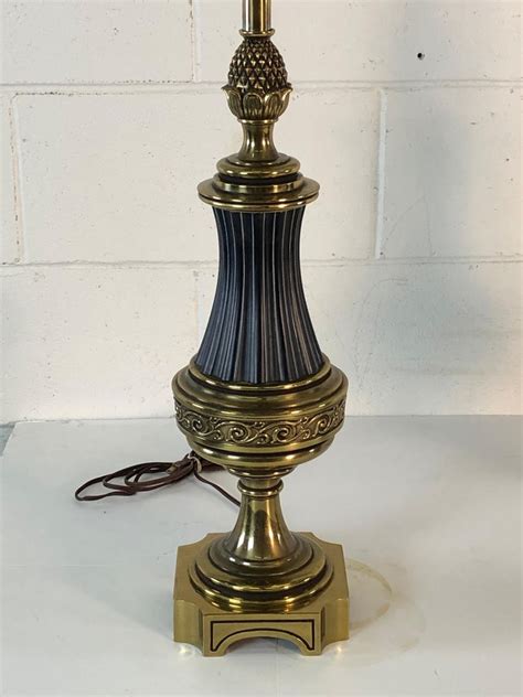 Hollywood Regency Brass Stiffel Table Lamps Pair For Sale At 1stdibs