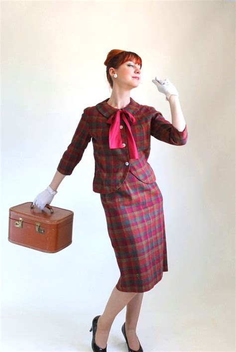 They are beautifully tailored with flattering fits and are designed with meticulous attention to detail. New! Mad Men Plaid Perfection Sale 1960s Dress Suit ...