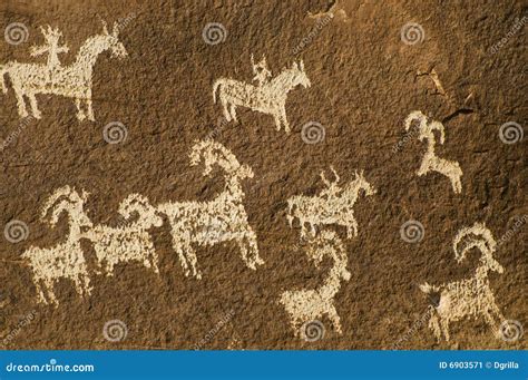 Petroglyph Canyonlands National Park Stock Image Image Of Communicate