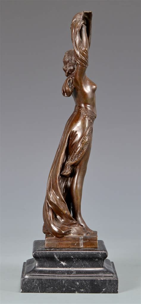 Lot Bronze Nude Sculpture Case Auctions