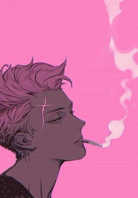 Anime Animeboy Smoking Pink Aesthetic Tumblr