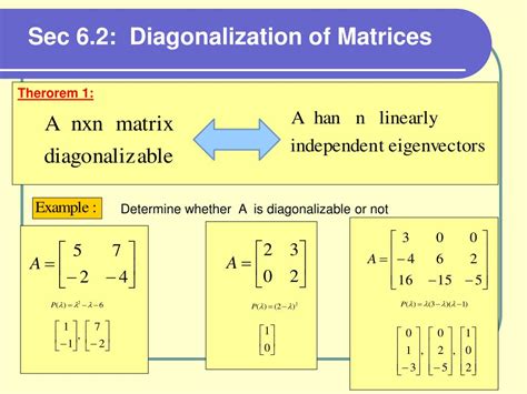 Ppt Diagonal Matrix Powerpoint Presentation Free Download Id5424371