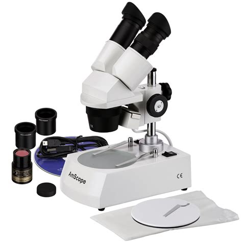 Amscope 20x 40x Binocular Stereo Dissecting Microscope With Usb Camera