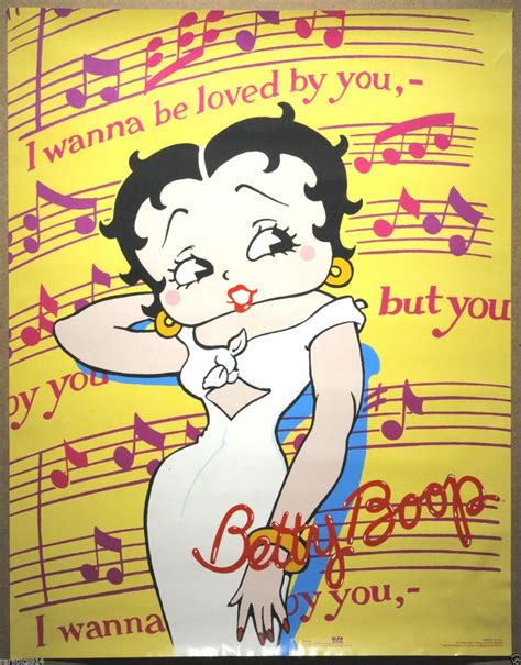 Betty Boop I Wanna Be Loved By You Vintage Poster Print 1992 Betty Boop