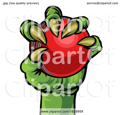 Claw Monster Hand Holding A Cricket Ball By Atstockillustration 1629959