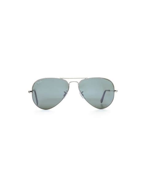 Ray Ban Mirrored Original Aviator Sunglasses In Silver Lyst