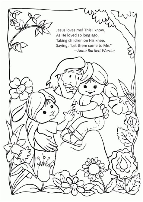 Free Jesus With Little Children Coloring Page Download Free Jesus With