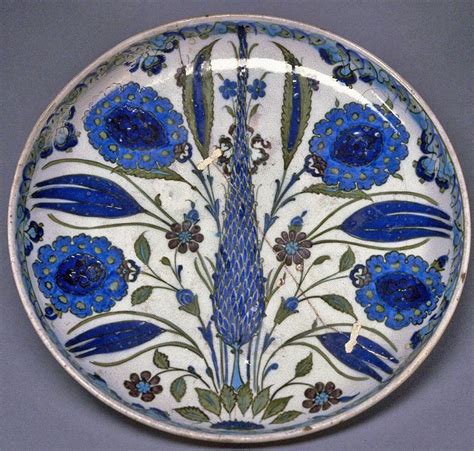 Turkish Iznik Fritware Plate Walters 482057 İznik pottery