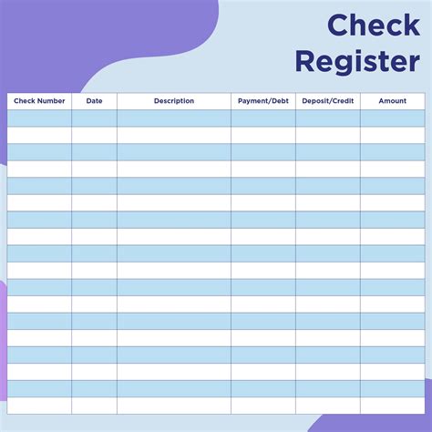 Best Free Printable Checkbook Register Printablee Com Vrogue