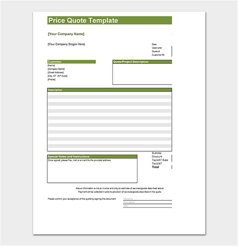 Business Quotation Template 17 For Word Excel Pdf