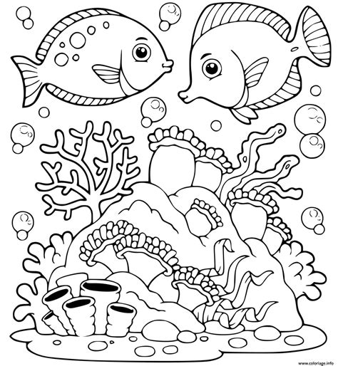 Coloriage monde marin - JeColorie.com