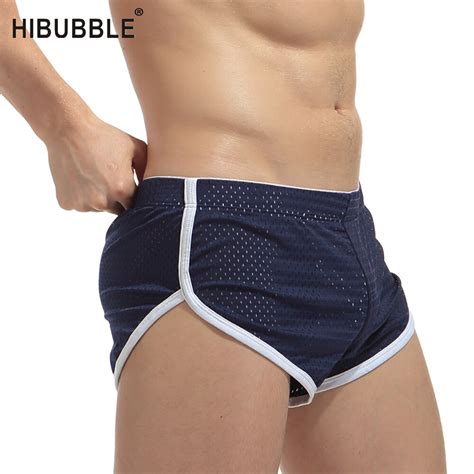 Hibubble Brand Boxer Men Mesh Sexy Men Underwear Boxershorts U Pouch Underpants Cueca Cotton