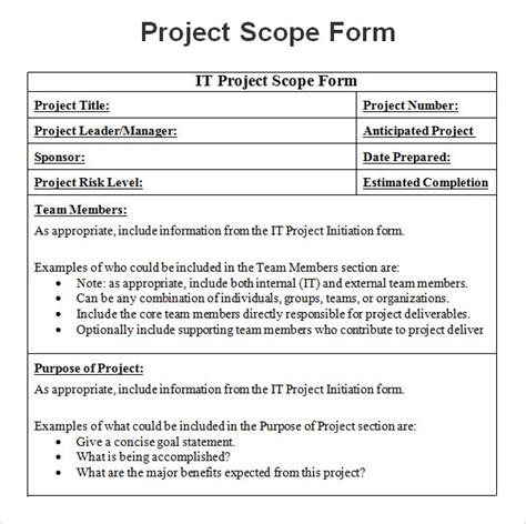 Project scope statements get employees on the same page. FREE 7+ Sample Project Scope Templates in PDF | MS Word
