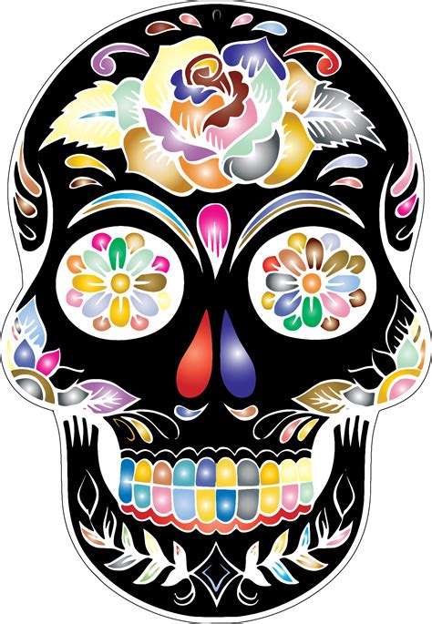 Dia De Los Muertos Clipart Candy Skull 90 Skull Silhouette Candy