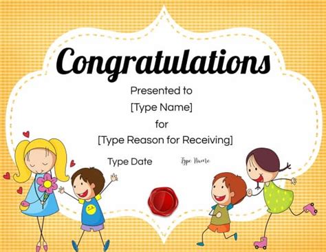 Free Congratulations Certificate Template Customize Online Inside