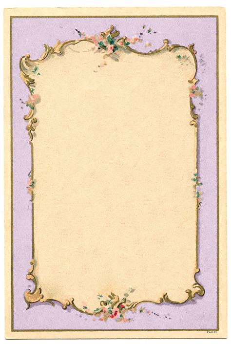Vintage Image French Lilac Frame The Graphics Fairy