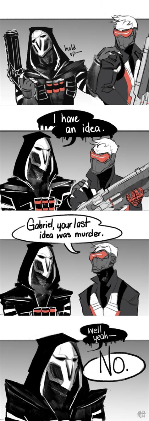 Reaper And Soldier 76 By Khoren On Overwatch Funny