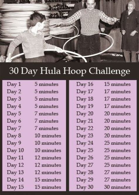 30 Day Hula Hoop Challenge Dietworkout 30 Day Workout Challenge Fun