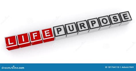 Life purpose word block stock illustration. Illustration of passion