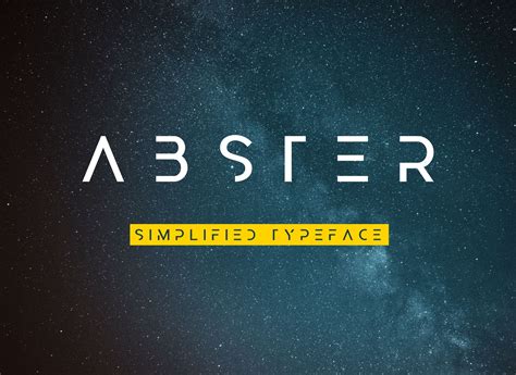 Licensed for personal and commercial use. Abster Typeface - Free Font | Geometric font, Futuristic ...