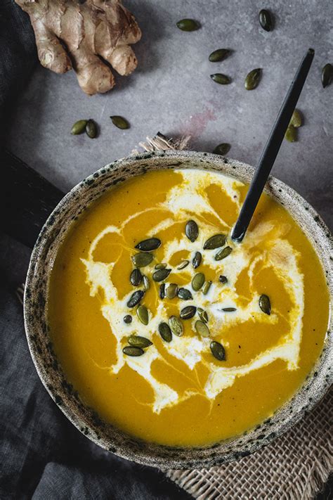 Roasted Pumpkin Ginger Soup Spicy Creamy And Healthy