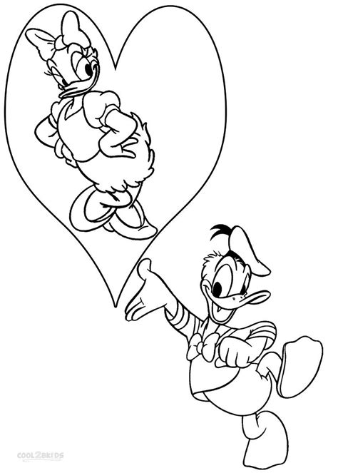 Daisy Duck Y Donald Duck Comiendo Dulces Para Colorear Imprimir E
